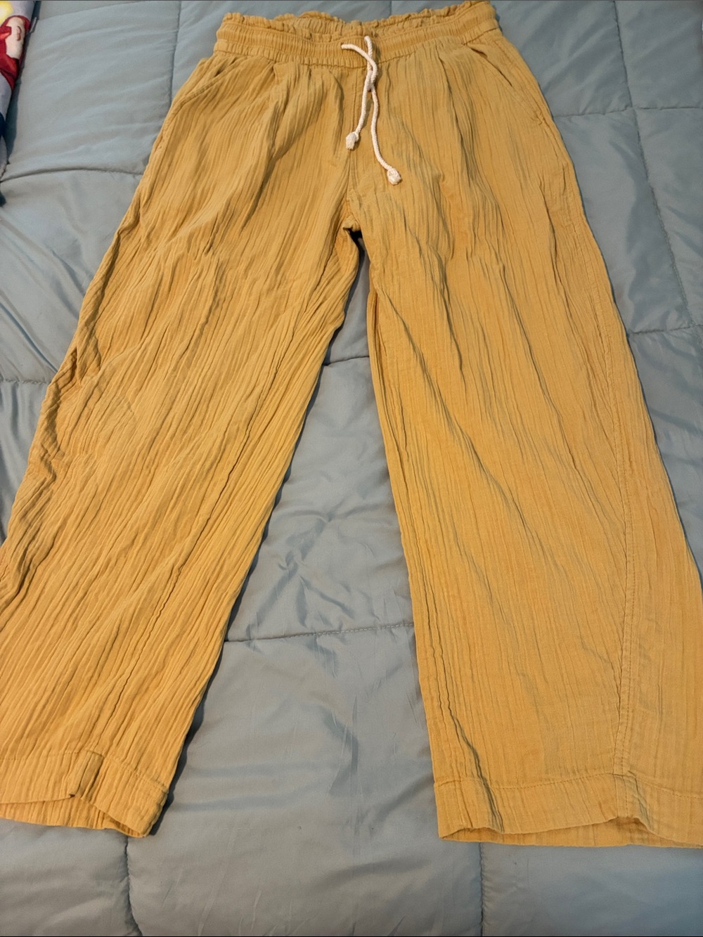 Old Navy Barrel Leg High-Rise Pants in Mustard